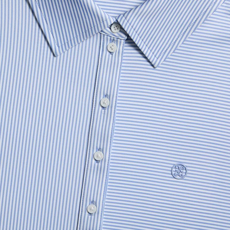 G/FORE Stripe S/S Polo - White/Blue