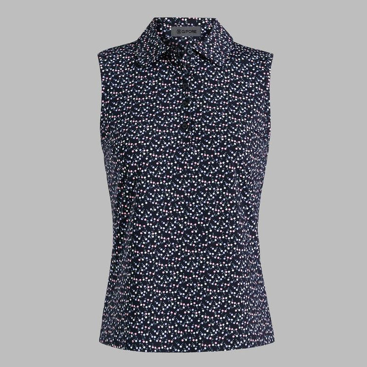 G/FORE Aye Poppy S/L Polo - Navy/Floral