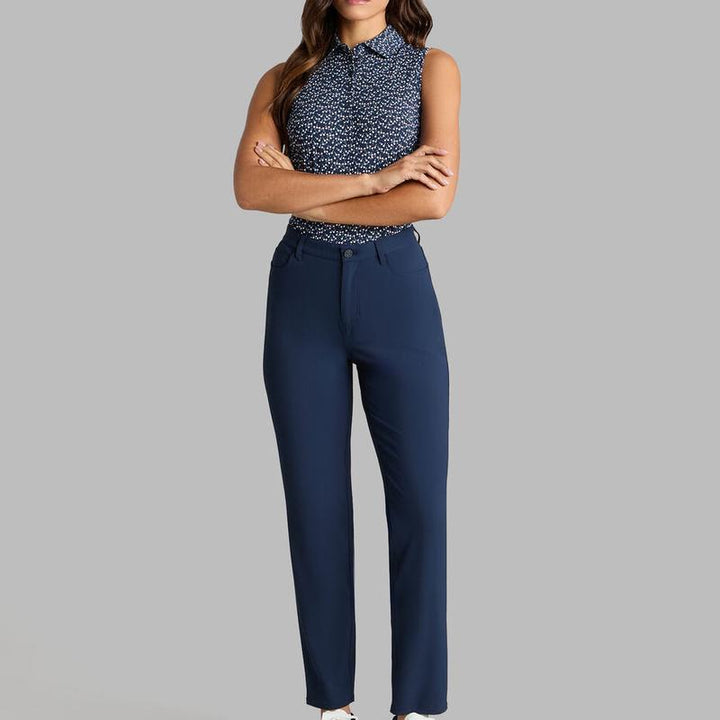 G/FORE Aye Poppy S/L Polo - Navy/Floral