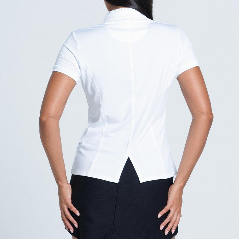 Lucky In Love Pleated Collar S/S Top - White