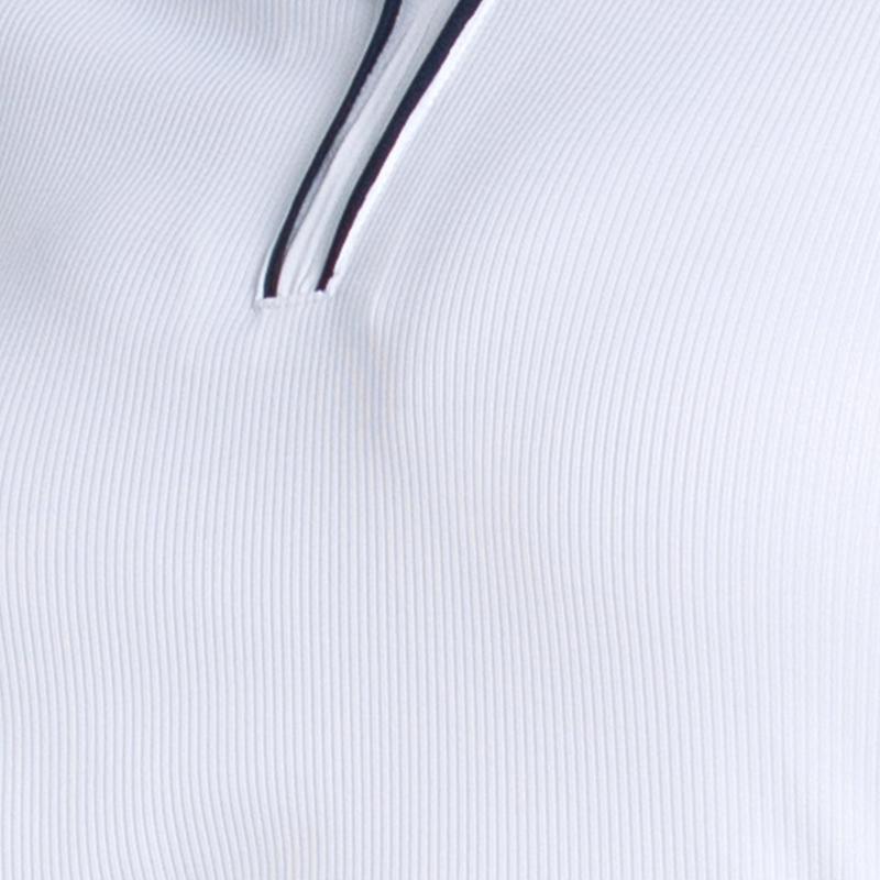 Lucky In Love Piped Fairway S/S Polo - White