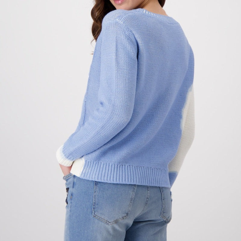 Monari Floral Sweater - Soleil Blue