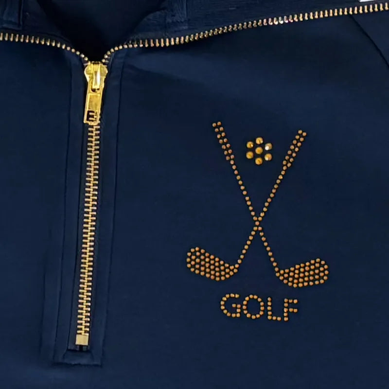 Ashley Herrera Fairway Luxe Sweater - Navy/White