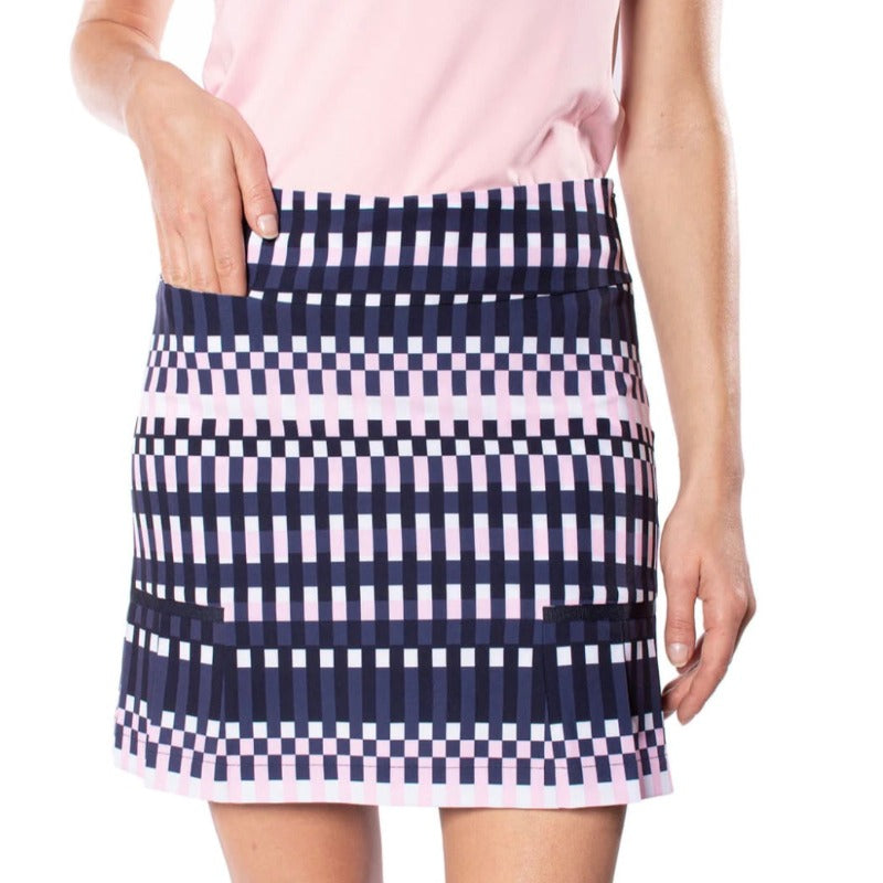 Golftini Balance Performance Skort - Navy/Pink/White