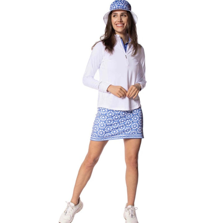 Golftini Gratitude Pull-On Skort - Blue/White Floral