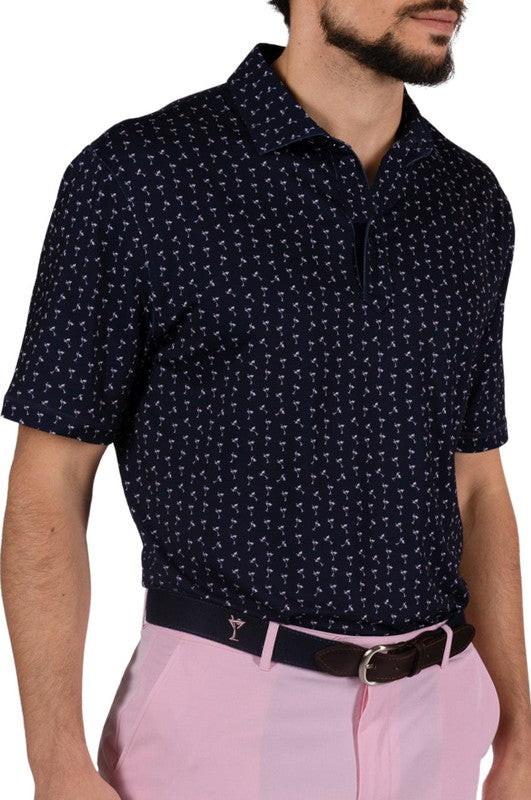 Golftini Men's Martini Performance Polo - Navy