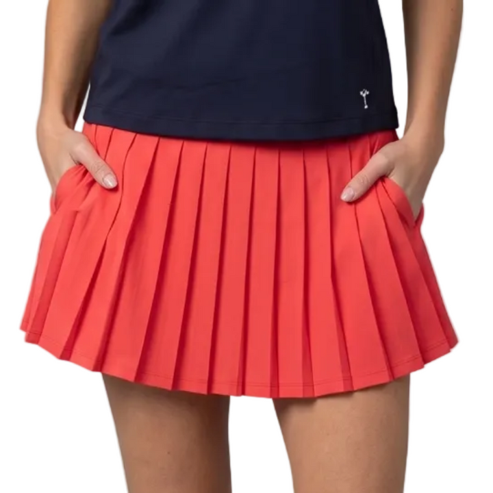 Foray Golf Pleated Skort - Coral Pink