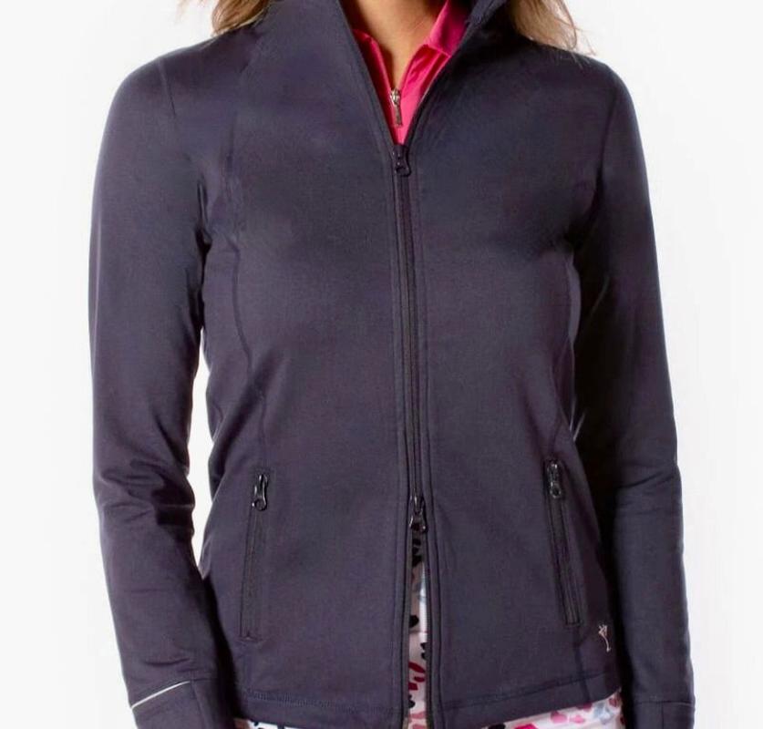 Golftini Double Zip Tech Jacket - Navy/White