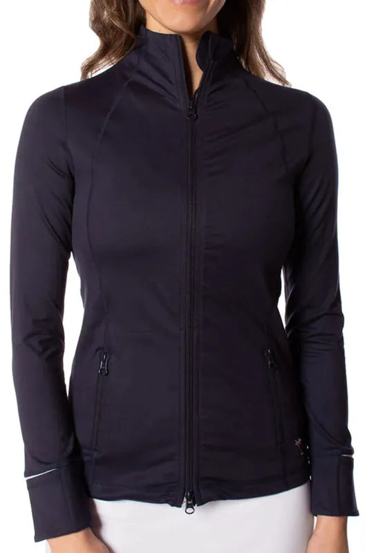 Golftini Double Zip Tech Jacket - Navy/White