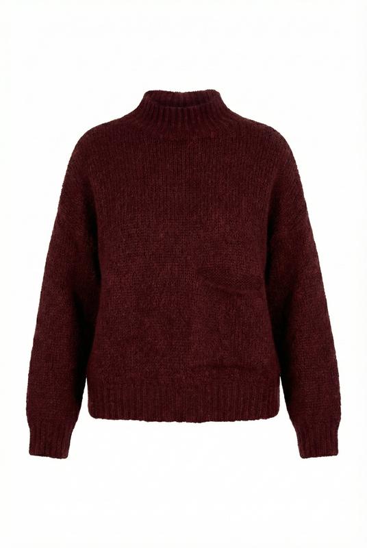 Humility Codyn Mock Neck Sweater - Bordeaux
