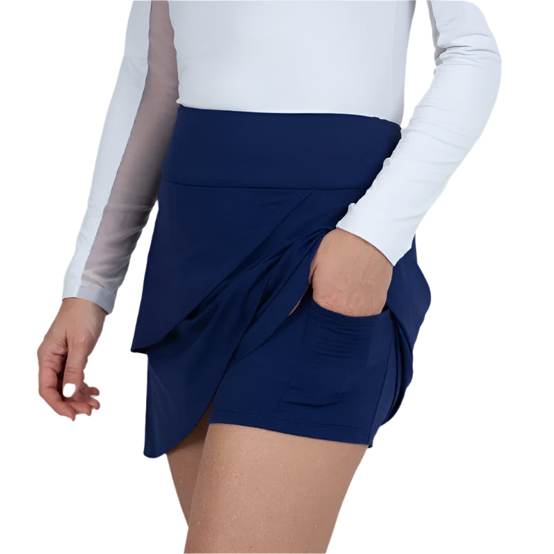 IBKUL Layered Skort (17") - Navy