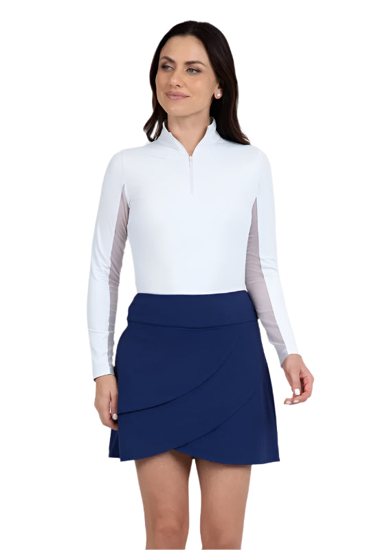 IBKUL Layered Skort (17") - Navy