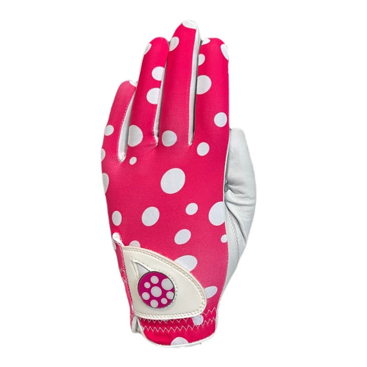 Best Of Golf Leather Glove - Polka Dot