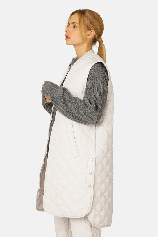 Ilse Jacobsen Quilted Vest - Light Sand