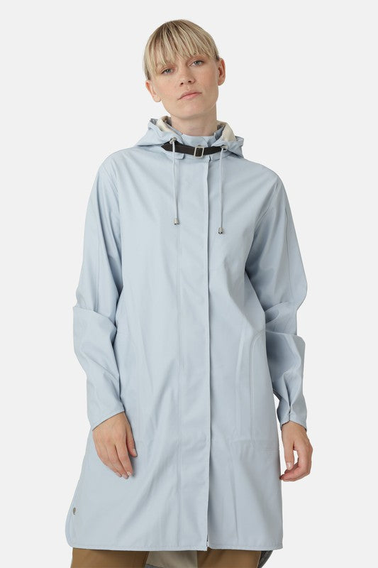Ilse Jacobsen Women's Waterproof Rain Jacket - Light Blue – Open Court