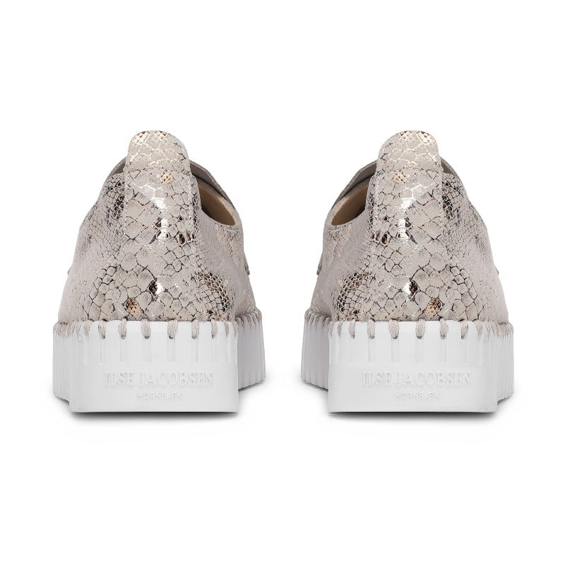 Ilse Jacobsen Tulip Snakeskin Platform - Wheat