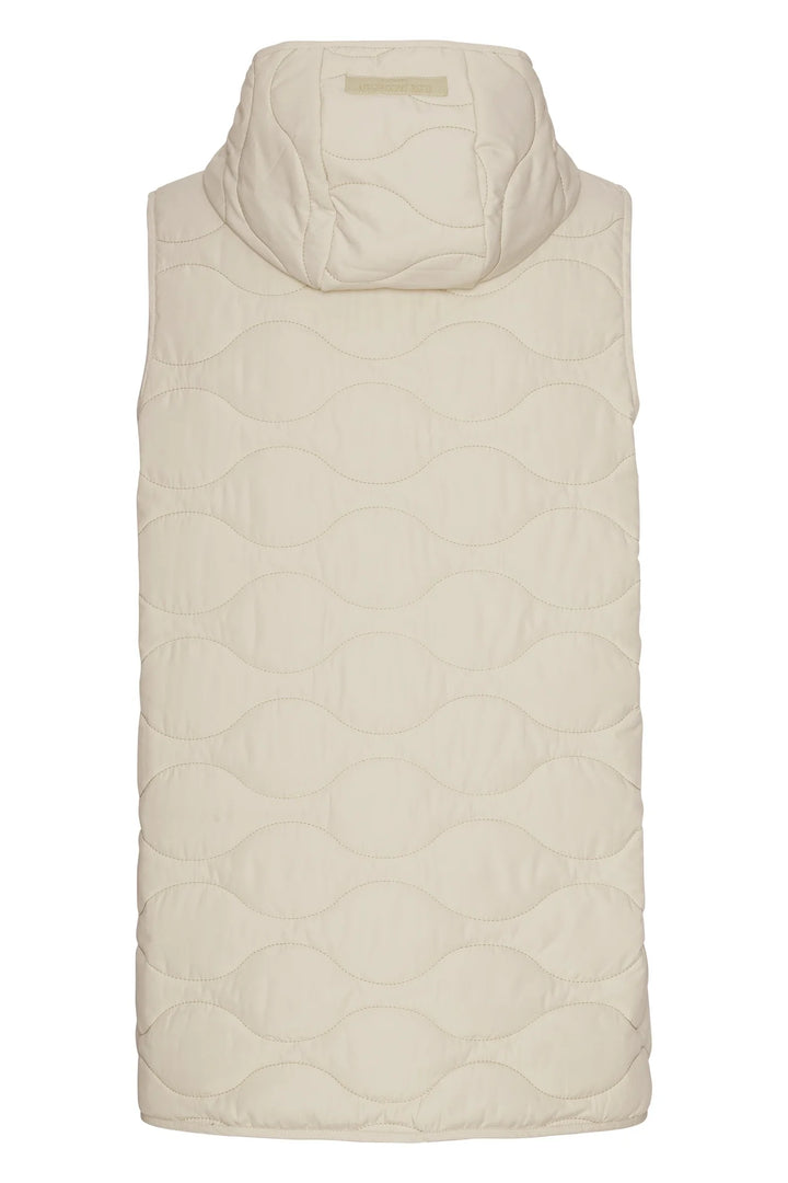 Ilse Jacobsen Quilted Hooded Vest - Light Sand