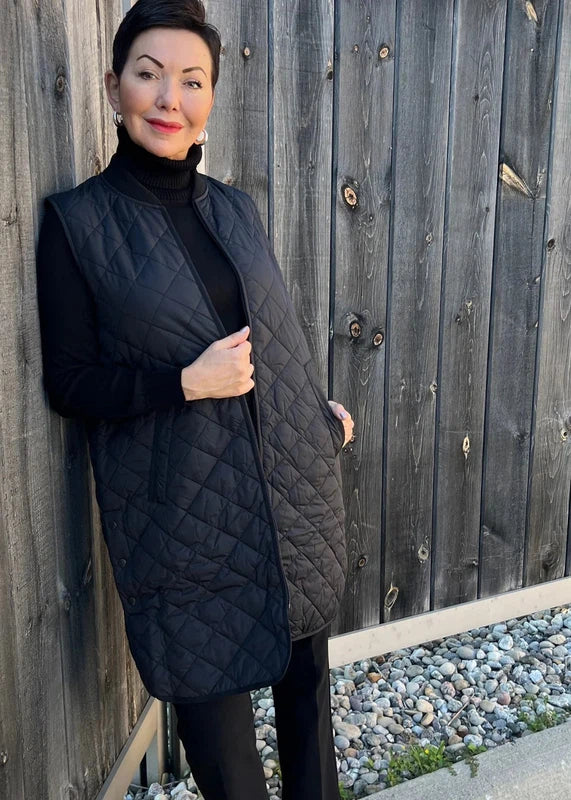 Ilse Jacobsen Quilted Vest - Black