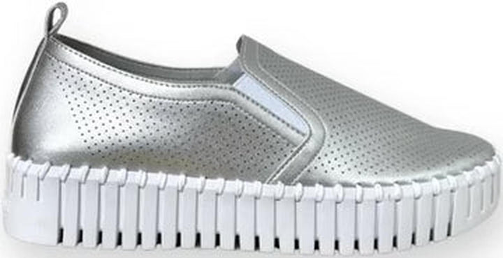Ilse Jacobsen Tulip Slip On Platform - Silver