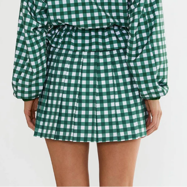 Beach Riot Irina Skirt - Fairway Green Check