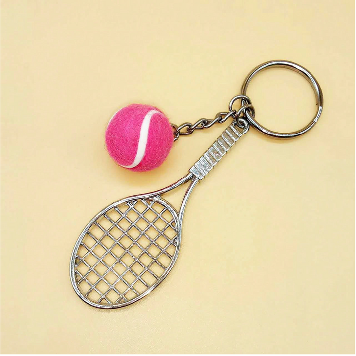 Tennis Racquet/Ball Keychain/Charm (large)