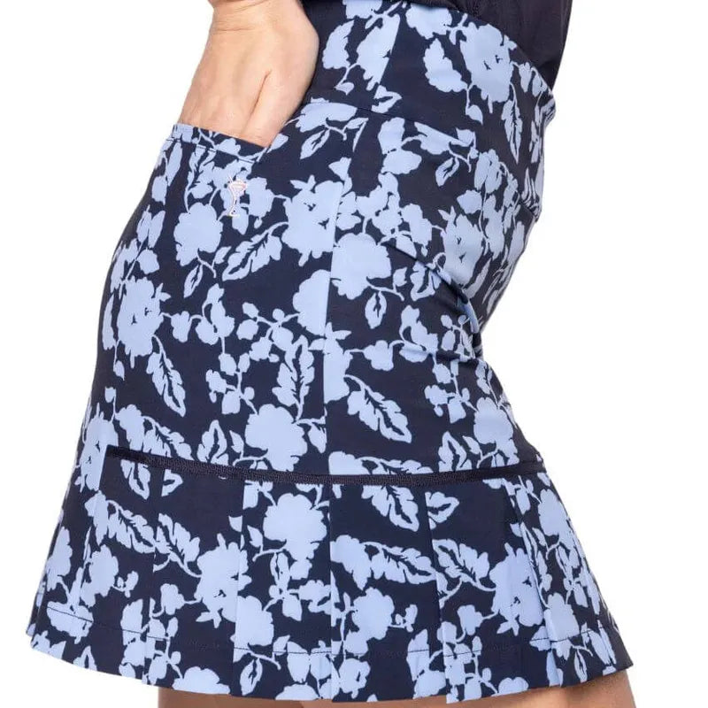 Golftini Island Time Performance Skort - Navy Floral