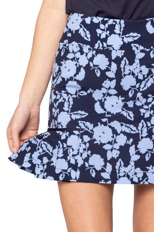 Golftini Island Time Performance Skort - Navy Floral