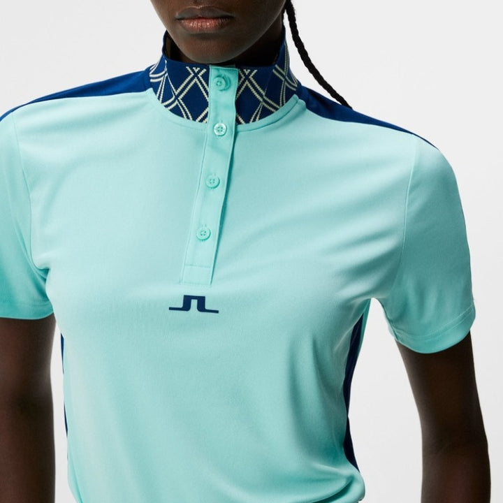 JL Golf Pip Mock Top - Aruba