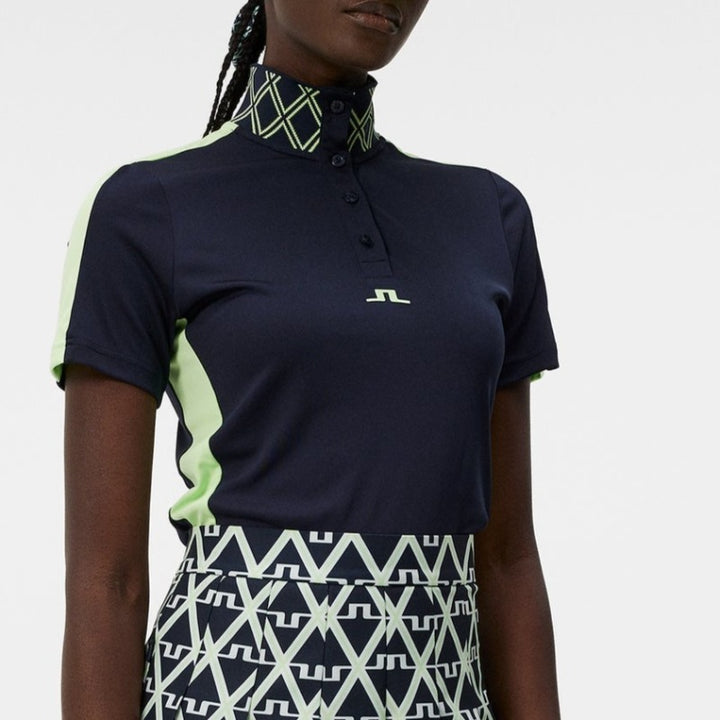 JL Golf Pip Mock Top - Navy