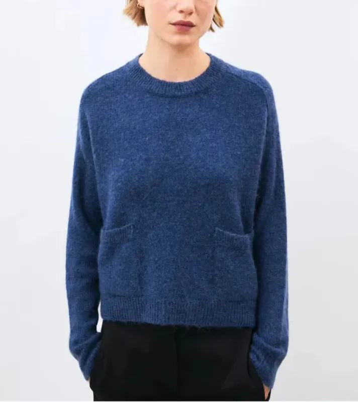 Humility Kinkata Knit Sweater - Cobalt Blue