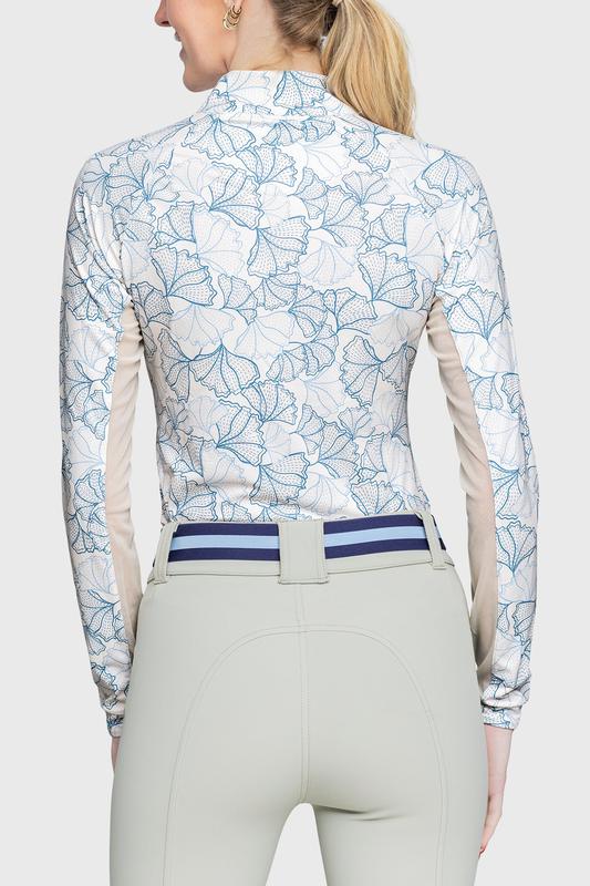 Kastel Blue Poppies L/S Top - Blue Floral