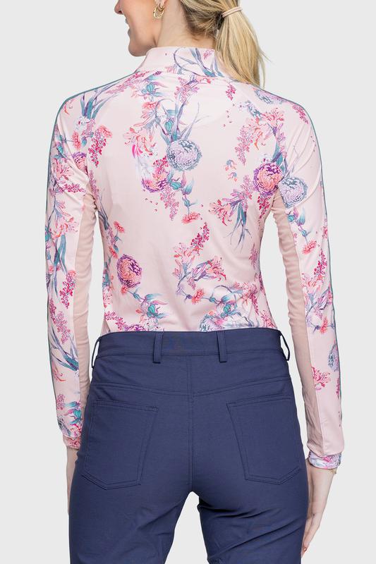 Kastel Tea Garden L/S Top - Pink Seafoam