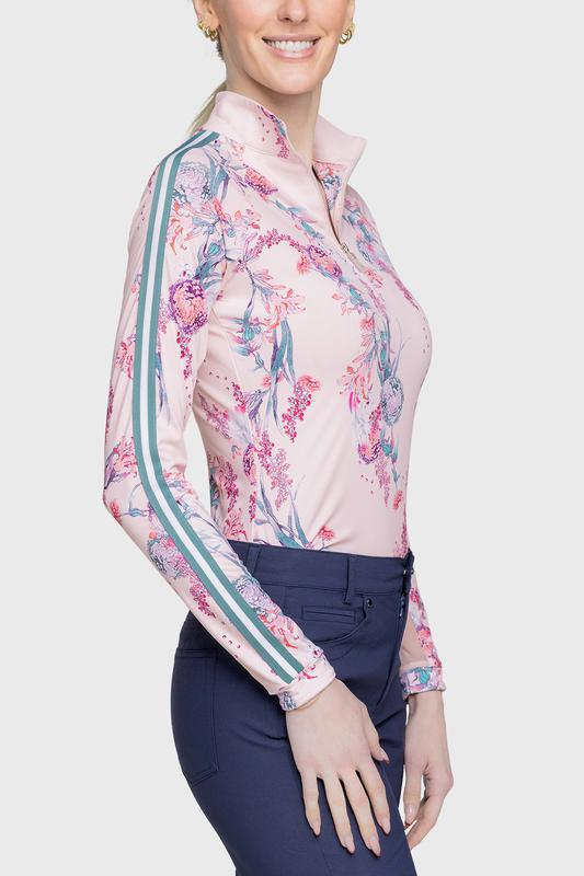 Kastel Tea Garden L/S Top - Pink Seafoam