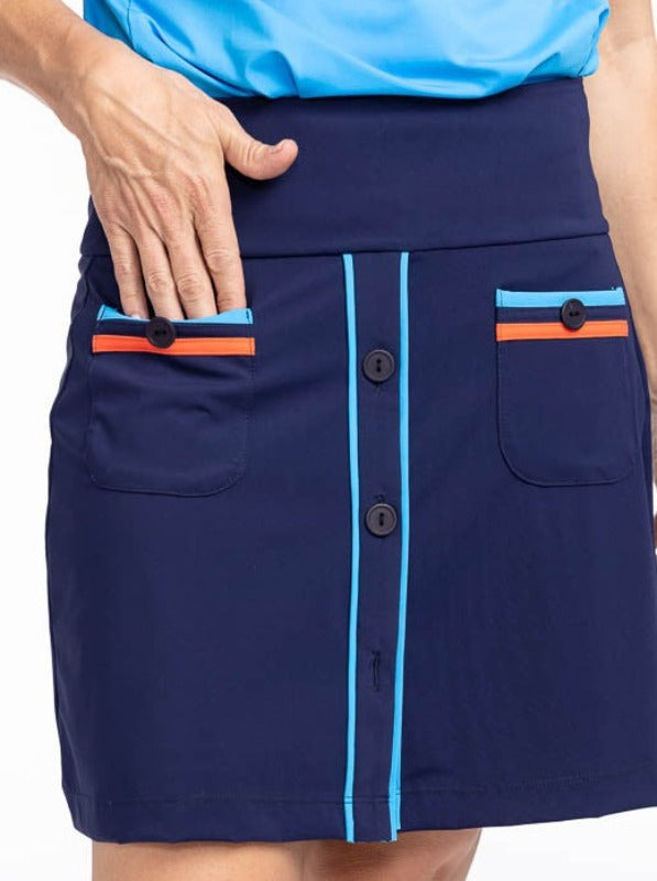 Kinona Long Strides Skort (16") - Navy