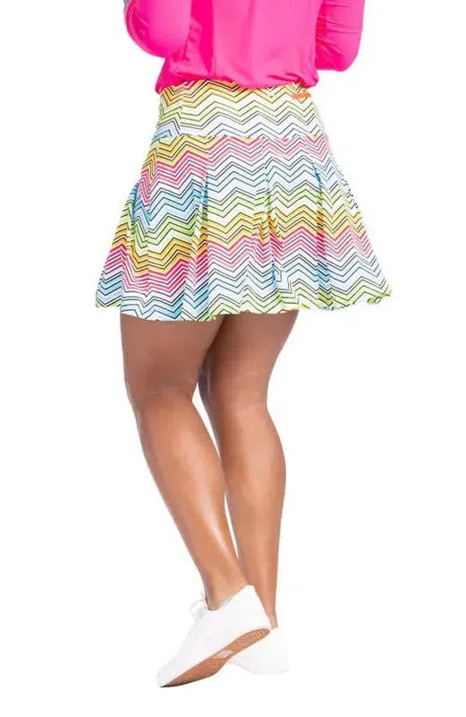 Kinona Summer Breeze Golf Skort - Summer Herringbone