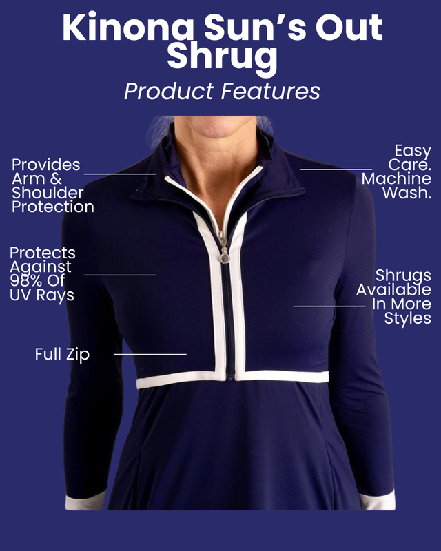 Kinona Sun's Out Zip Shrug - Navy