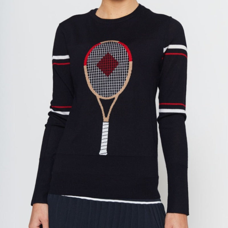 L'Etoile Racquet Sweater - Navy/Red