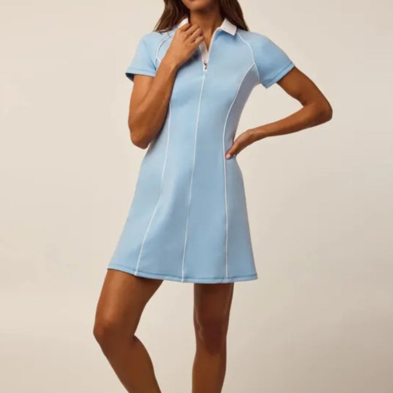 Greyson Soleil S/S Polo Dress - Light Blue