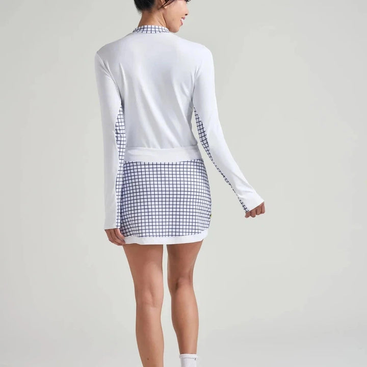 L'Oeuf Poché Mod Wrap Skort - Navy/Check