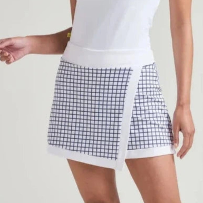 L'Oeuf Poché Mod Wrap Skort - Navy/Check