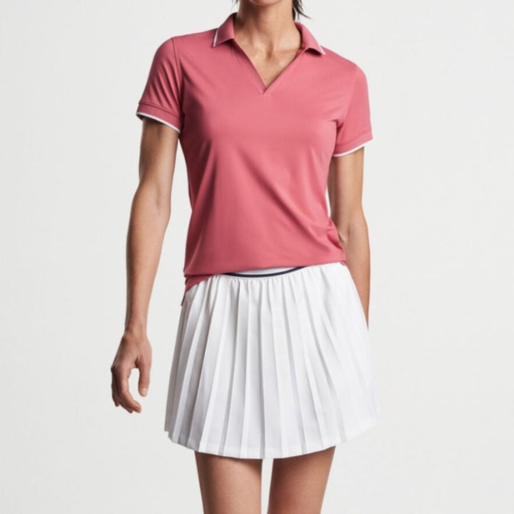 Peter Millar Betty S/S Polo - Cape Red/White