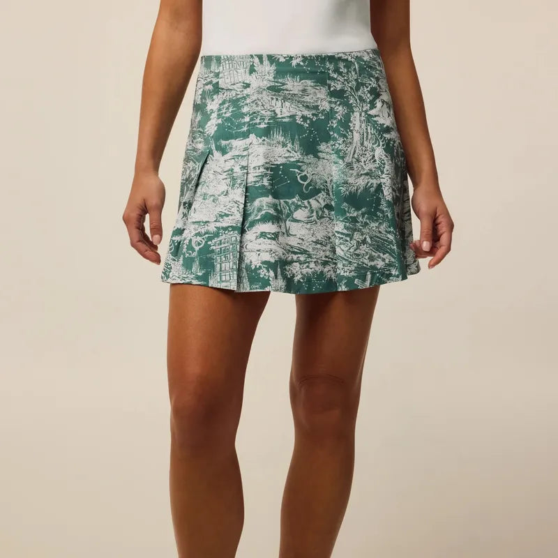 Greyson Huntress Toile Ashe Skort - Marsh Green