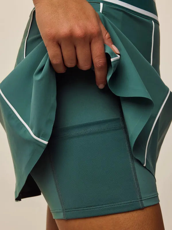 Greyson Phoenix Luxe Flare Skort - Marsh Green