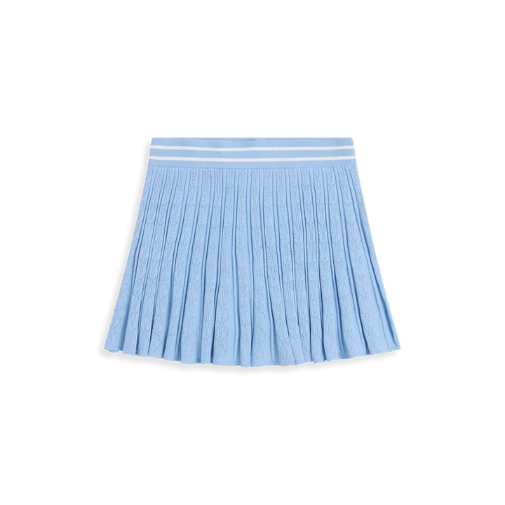 Greyson Pointelle Skirt - Wolf Blue