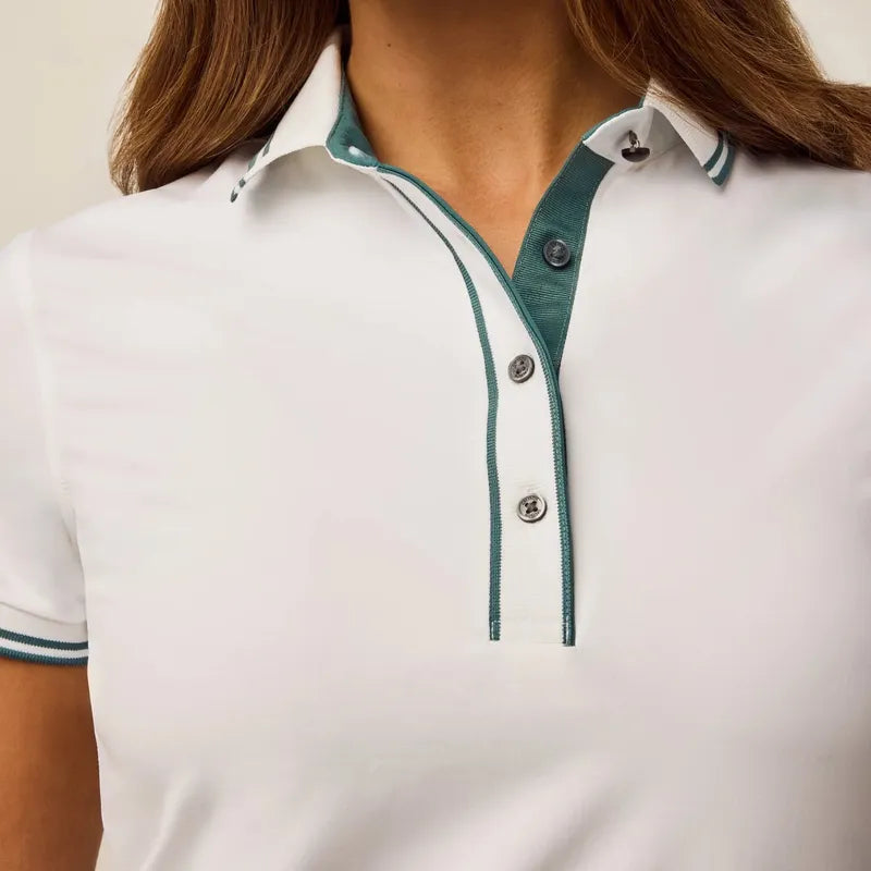 Greyson Luxe Scarlett Polo - White
