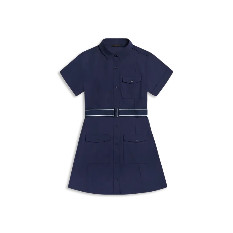 Greyson Phoenix Belted Dress - Navy
