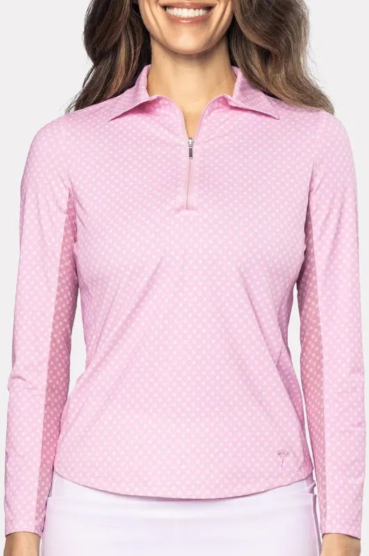 Golftini Cool Girl L/S Polo - Rose