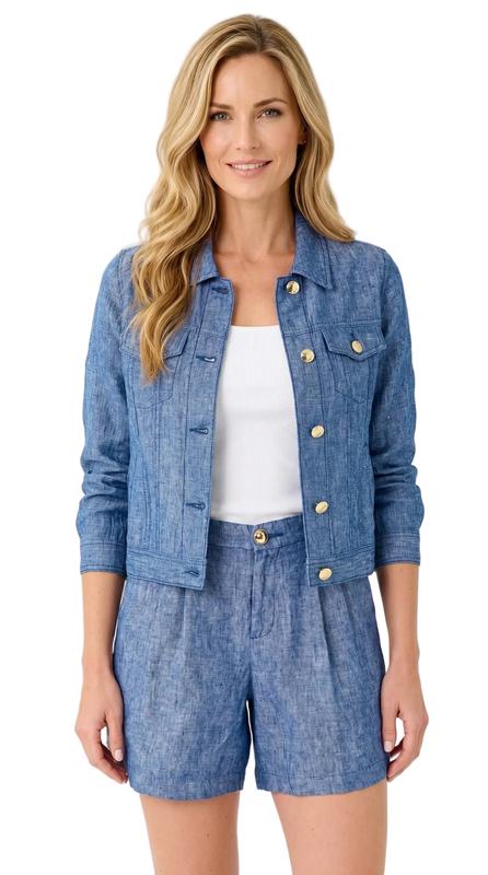 Lilly Pulitzer Dewey Linen Shorts - Starlight Navy