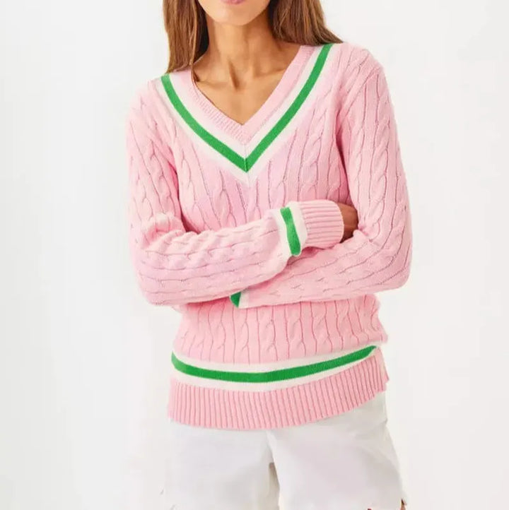 Lilly Pulitzer Brockton V-Neck Sweater - Pink/Green