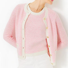 Cardigan En Cachemire Lilly Pulitzer - Taille L - Gris - Occasion Excellent état